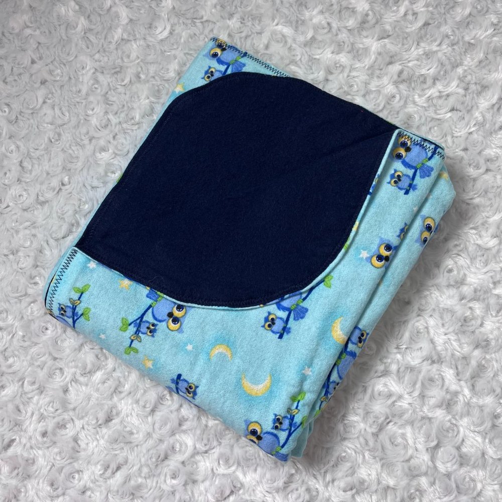 Momma and Babies Owl Flannel Baby Blanket